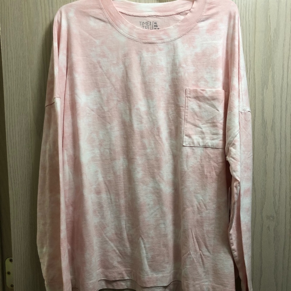 Pink & White Tie-Dye T-Shirt, Size XL